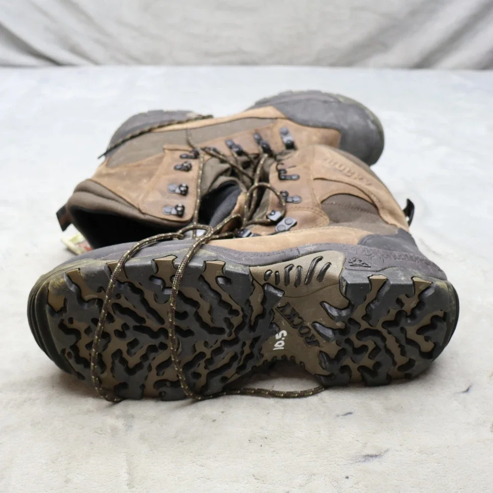 Rocky Men 10.5 Hunting Boots Brown Timberwolf Insulated Gore-Tex Waterproof 7372